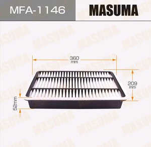 Фильтр воздушный TOYOTA Hiace (06-) MASUMA MFA1146