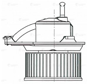 Вентилятор MERCEDES Sprinter (W909) (13-) отопителя салона LUZAR LFH1509, A0008303301