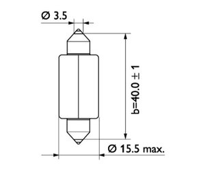 Лампа 24V C3W SV8.5-8 PHILIPS 13850CP, P-13850