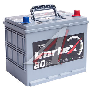 Аккумулятор KORTEX SILVER Dynamic ASIA 80А/ч обратная полярность 6СТ80(0) SMF580412 (D26), SMF580412