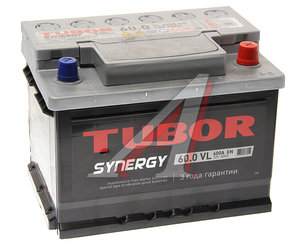 Аккумулятор TUBOR Synergy 60А/ч обратная полярность,низкий 6СТ60(0), 4607008886252