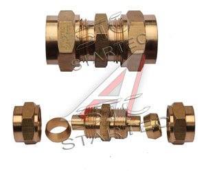 Соединитель трубки ПВХ,полиамид d=16х2.0мм прямой разборный латунь STARTEC INF.11.CUC16
