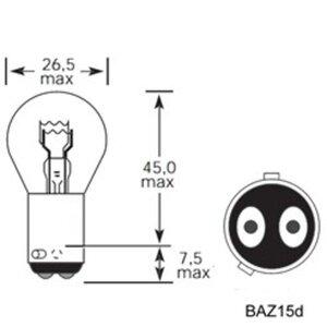 Лампа 12V P21/4W BAZ15d 440/15лм Стандарт TESLAFT (Россия) 4631111142998, 142998, А12-21