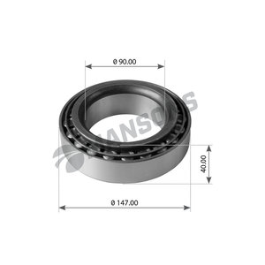 Подшипник ступицы SMB C1 наружный/внутренний (90х147х40мм) MANSONS 300.042, 300042, M003168