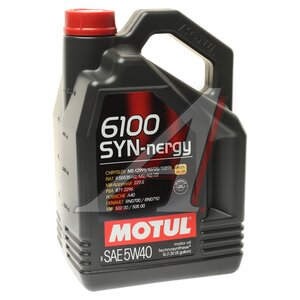 Масло моторное 6100 SYNERGIE 5W40 п/синт.5л MOTUL 111690, MOTUL SAE5W40