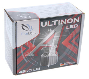 Лампа светодиодная 12V H3 PК22s 4500Lm бокс (2шт.) CLEARLIGHT CLULTLEDH3-2