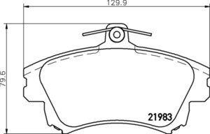 Колодки тормозные MITSUBISHI Carisma (97-) передние (4шт.) MINTEX MDB2767, GDB1313, 4605A658