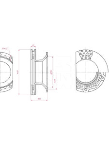 Диск тормозной BPW (430х45х160) (1шт.) MARSHALL M2000093, MBR5105, 0308835057/0308835050