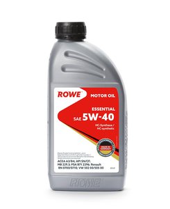 Масло моторное ESSENTIAL SN/CF/A3/B4 5W40 синт.1л ROWE 20367-177-2A, ROWE SAE5W40, SN/CF, A3/B4 ,229.3, B712296, 0700/0710, 502/50500