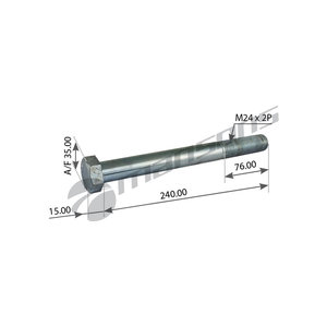 Болт BPW амортизатора полуприцепа (М24х3.0х240) MANSONS 700.510, 700510, 0334014190