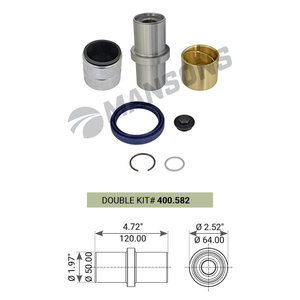 Ремкомплект MAN шкворня (119x50/64) (на сторону) MANSONS 400.582.00, 40058200, 81363050014S