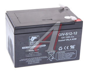 Аккумулятор BANNER GIV-S 12А/ч 6СТ12 GIV-S 12-12, GIV-S 12-12