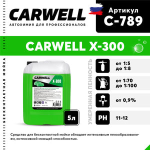 Шампунь для грузового авто 5л X 300 CARWELL C-789, CARWELL C-789