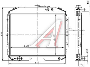 Радиатор ГАЗ-3307 алюминиевый паянный LUZAR LRC0337b, 3307-1301010