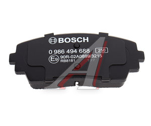 Колодки тормозные KIA Picanto (11-) передние (4шт.) BOSCH 0986494688, GDB3535, 58101-1YA40/58101-1YA30