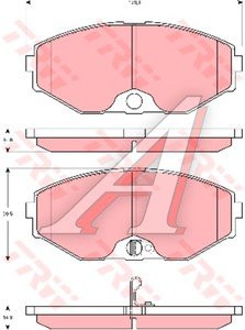 Колодки тормозные NISSAN Maxima CA33 (00-) передние (4шт.) TRW GDB3273, 41060-3Y690/D1060-3Y690