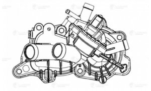 Корпус VW Polo Sedan (15-) AUDI Q7 (15-) SKODA Octavia (13-) термостата LUZAR LT1821, 04E121116C