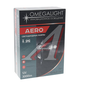 Лампа светодиодная 12V H4 P43t-38 3000Lm (2шт.) Aero OMEGALIGHT OLLEDH4AERO-2, OLLEDH4COB