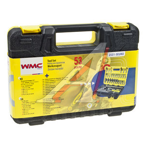 Набор головок торцевых и бит-головок 1/4" 53 предмета WMC TOOLS WMC-2531-5EURO