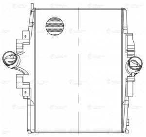 Интеркулер КАМАЗ-5490 MERCEDES Axor (02-) LUZAR LRIC15703, 5490А-1172010, A9405010301