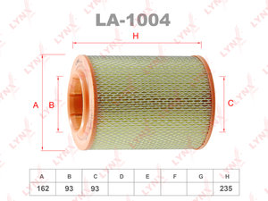 Фильтр воздушный VW T4 (90-03) LYNX LA1004, AR265, 044129620