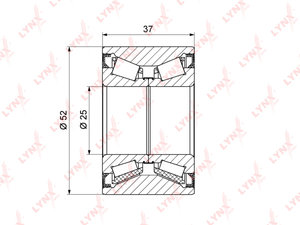 Подшипник ступицы CHEVROLET Aveo (03-08) задней комплект LYNX WB1369, WB-1369, 94535214