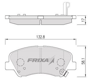 Колодки тормозные HYUNDAI Solaris (11-) KIA Rio (11-) передние (4шт.) FRIXA FPH27, GDB3548, 58101-4LA00