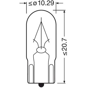 Лампа 24V W2W W2.1x9.5d OSRAM 2840, O-2840, А24-3