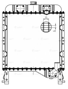 Радиатор ДТ-75 алюминиевый 3-х рядный дв.А-41 LUZAR LRc0655, 85.13.010-4