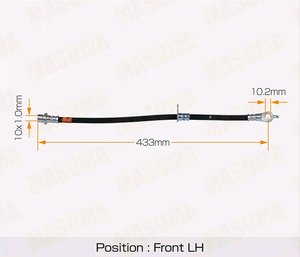 Шланг тормозной TOYOTA Land Cruiser передний правый MASUMA BH-649-1