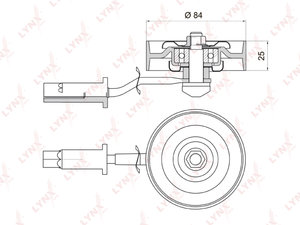 Ролик приводного ремня NISSAN Maxima (94-06) натяжителя LYNX PB5019, 0287-J31, 11925-31U04