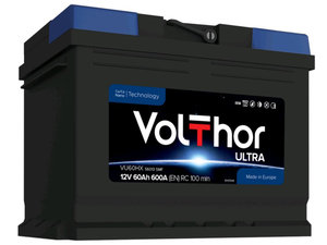 Аккумулятор VOLTHOR Ultra 60А/ч 6СТ60(1) 56013, 56013