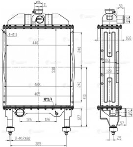 Радиатор МТЗ-1221,1222 алюминиевый 5-ти рядный дв.Д-260.2 LUZAR LRC06221, 1221-1301010