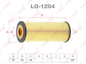 Фильтр масляный MERCEDES C (W202,W203),E (210,W211),ML (W163),G (11-) LYNX LO1204, OX1162D, A2781800009