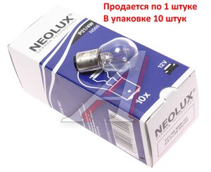 Лампа 12V P21/4W BAZ15d 440/15лм Standard NEOLUX N566, NL-566, А12-21+4