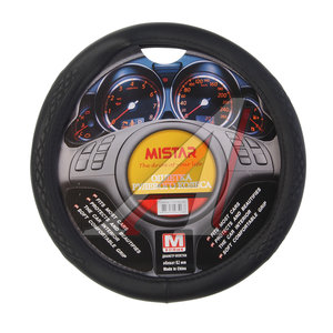 Оплетка руля (M) 37-39см черная MISTAR MIS-17STW40 BK (M)