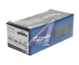 Колодки тормозные HYUNDAI Atos (97-) передние (4шт.) MANDO MPH16, GDB3165, 58101-02A00