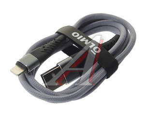 Кабель iPhone (5-)-USB 2.0 1м титан Solid OLMIO OLM-039048