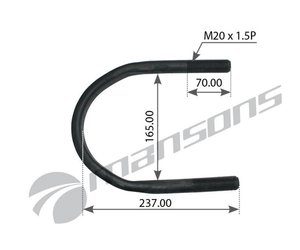 Стремянка SCHMITZ рессоры (240х163, М20x1.5) MANSONS 602.003, 602003, 1031366