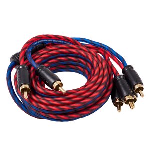 Кабель RCA 2х4 2.5м KICX Headshot RCA-24-250-SS