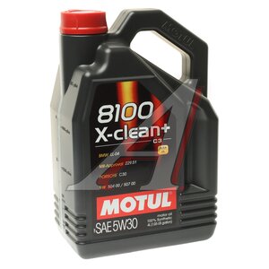 Масло моторное 8100 X-CLEAN+ 5W30 синт.4л MOTUL 111859, 112437/111859