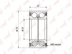 Подшипник ступицы NISSAN Micra,Note (03-) RENAULT Megane,Clio (02-) передней LYNX WB1202, WB-1202