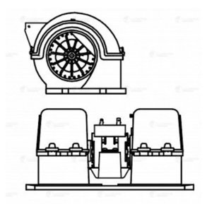 Мотор отопителя RENAULT Magnum в сборе LUZAR LFh0905, 5001826689