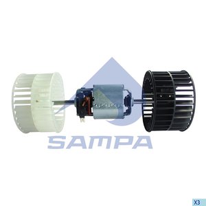 Мотор отопителя MERCEDES MAN c крыльчатками SAMPA 206.086, 0130063029, OEM