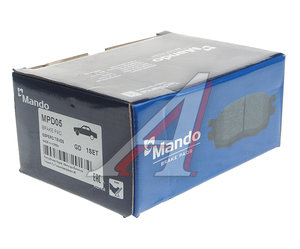 Колодки тормозные DAEWOO Nexia 16V,Espero передние (4шт.) MANDO MPD05, GDB951, 1605808/11046952012/90511162