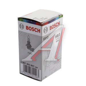 Лампа 12V HB3 60W P20d Eco BOSCH 1987302807, 12В/60Вт (HB3)