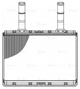 Радиатор отопителя HYUNDAI Porter 2 KIA Bongo 3 (06-) LUZAR LRH0822, 97318-4F000