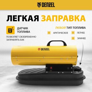 Пушка тепловая 20кВт 500куб.м/ч дизельная DENZEL 96482