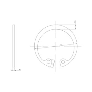 Кольцо стопорное DIN 472 -J-15x1.0 WURTH 043915 005