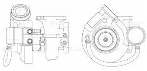 Турбокомпрессор CUMMINS 4ISBe модель HE221W LUZAR LAT0708, 4955962/2835142/4043976/4033968, 2835142